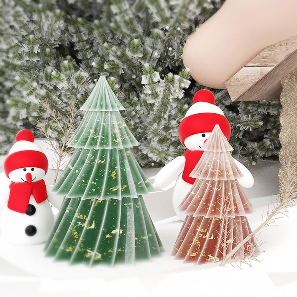 3D Christmas Tree Silicone Resin Mold – DIY Epoxy Decorative Candle & Craft Casting Mold - Image 7