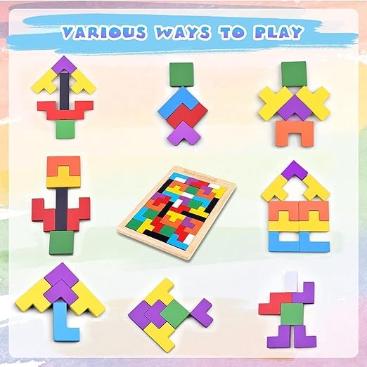 3D Russian Blocks Jigsaw Wood Intelligence Puzzle - Image 4