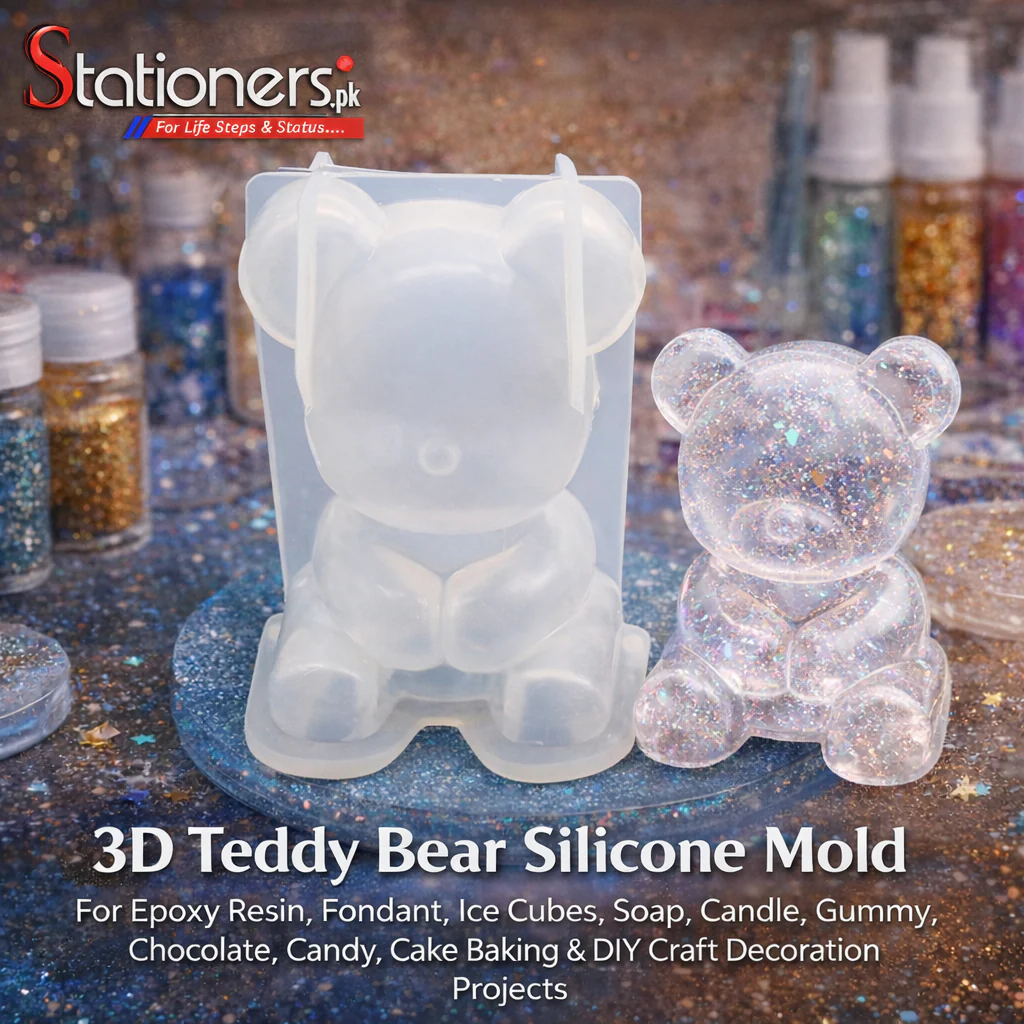 3D Teddy Bear Silicone Mold for Epoxy Resin, Fondant, Ice Cubes, Soap, Candle, Gummy, Chocolate, Candy, Cake Baking & DIY Craft Decoration Projects - Image 2