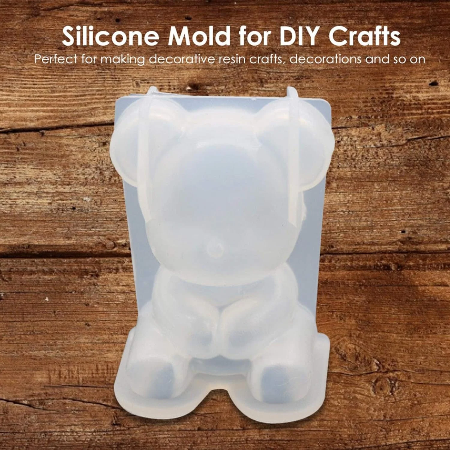 3D Teddy Bear Silicone Mold for Epoxy Resin, Fondant, Ice Cubes, Soap, Candle, Gummy, Chocolate, Candy, Cake Baking & DIY Craft Decoration Projects - Image 4
