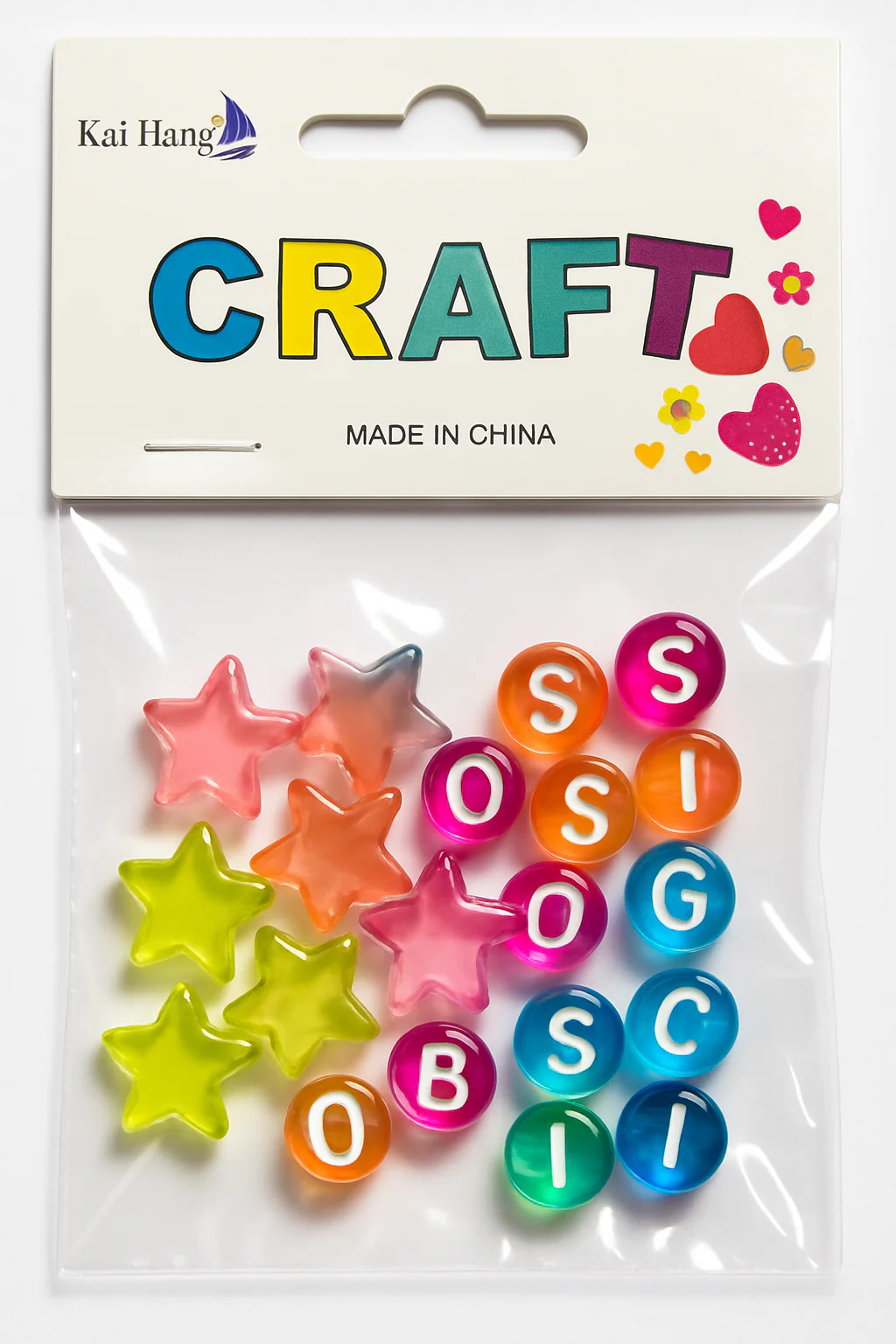 Art & Craft Transparent Beads - Different Shapes - Multicolour - Image 2