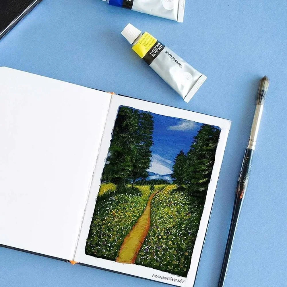 Artella Mix Media Sketchbook A6 Size 250gsm 32 Sheets For Acrylic Oil & Watercolor - Image 2