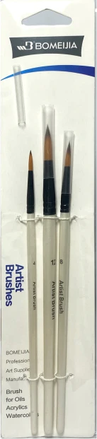 Artist Brush 3pcs Set Mix Shapes - Bomeijia - Image 5