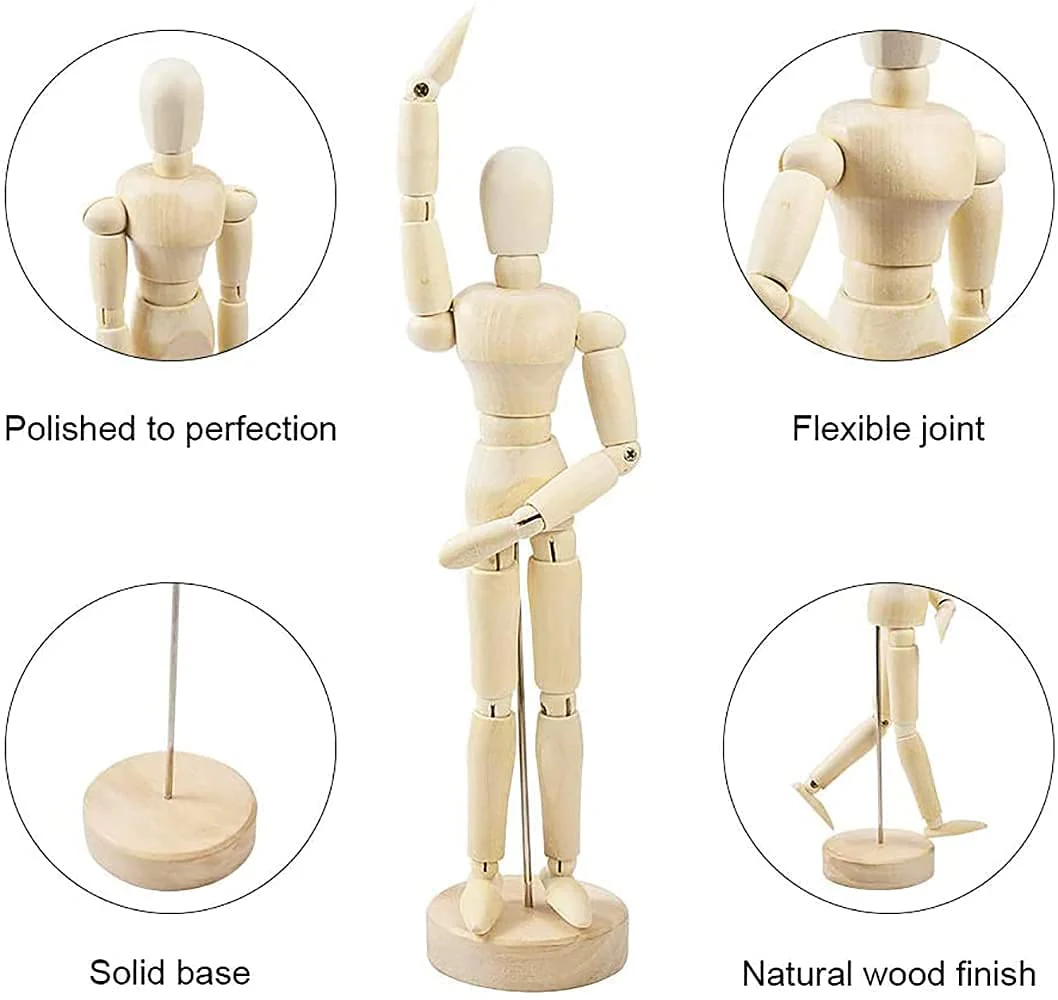Artist Wooden Male Manikin - Image 6