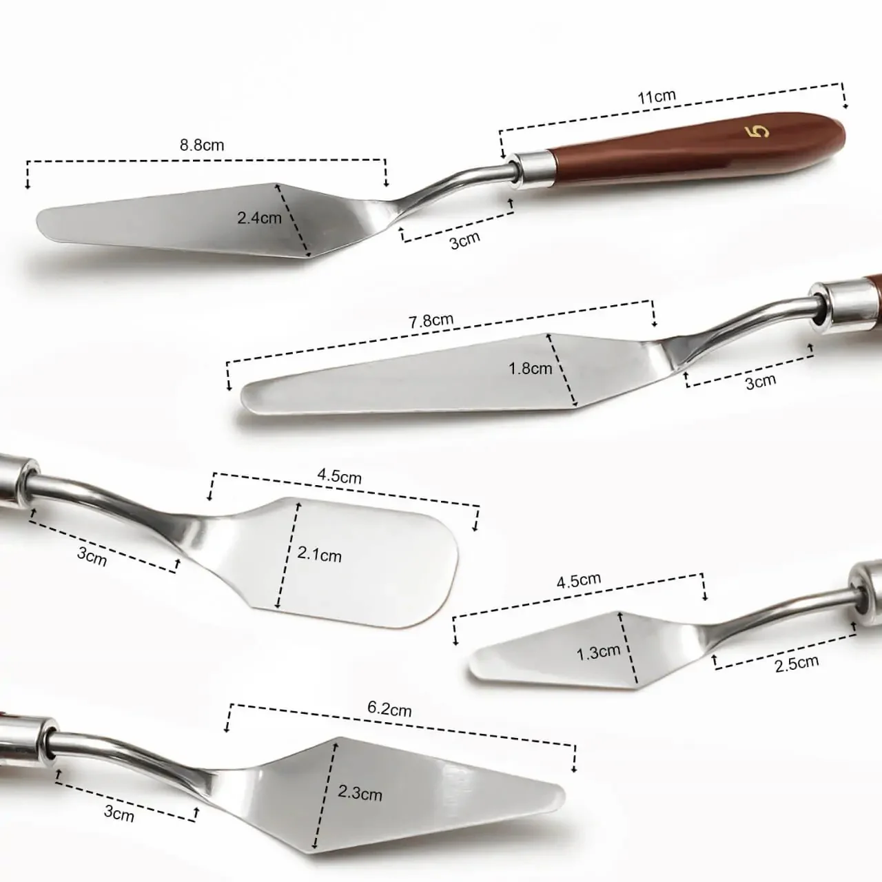 Bluebird Palette Knives – Set of 5 - Image 6