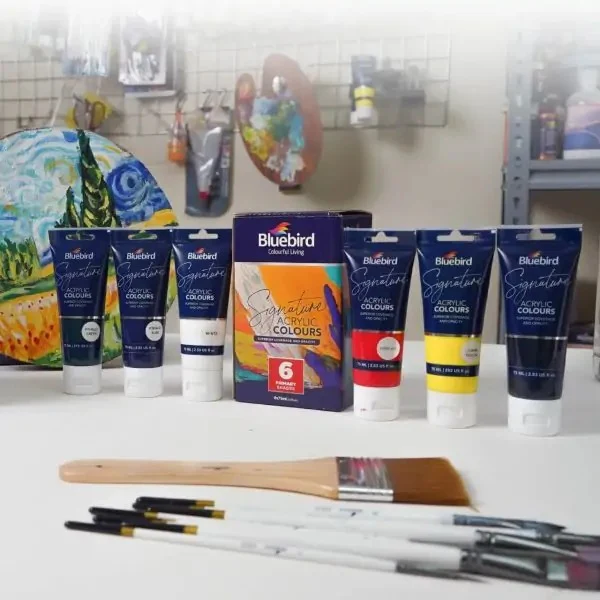 Bluebird Signature Acrylic Colours – 75 ml – Set of 6 PRIMARY - Image 5