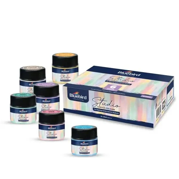Bluebird Studio Acrylic Colours – 25 ml – Set of 6 - Image 3