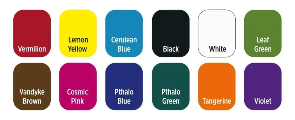 Bluebird Studio Acrylic Colours Primary Shades – 25ml Set of 12 - Image 5
