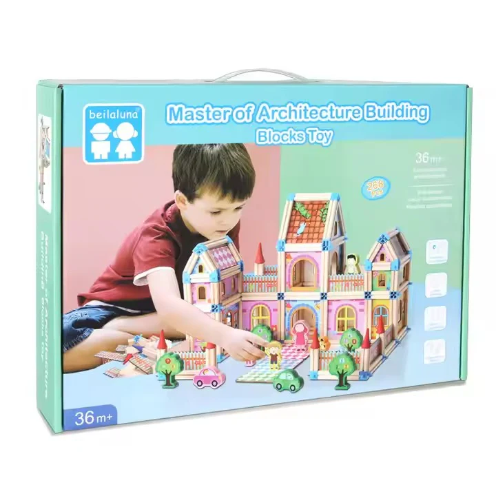 Brainbox Wooden Games Master of Architecture Building Blocks - Image 5