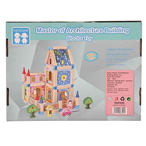 Brainbox Wooden Games Master of Architecture Building Blocks - Image 6