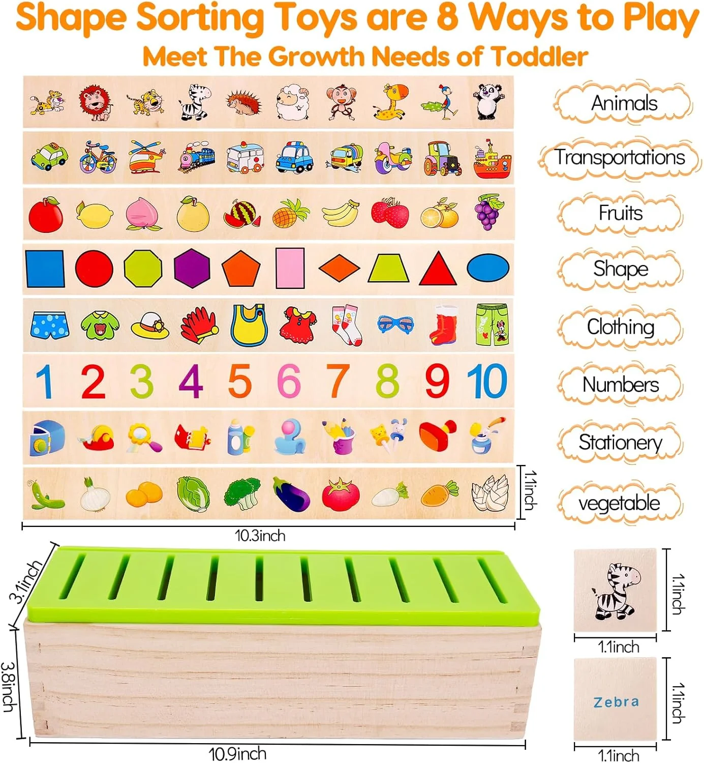 Children’s Educational Toy Early Learning Knowledge Classification Box - Image 2
