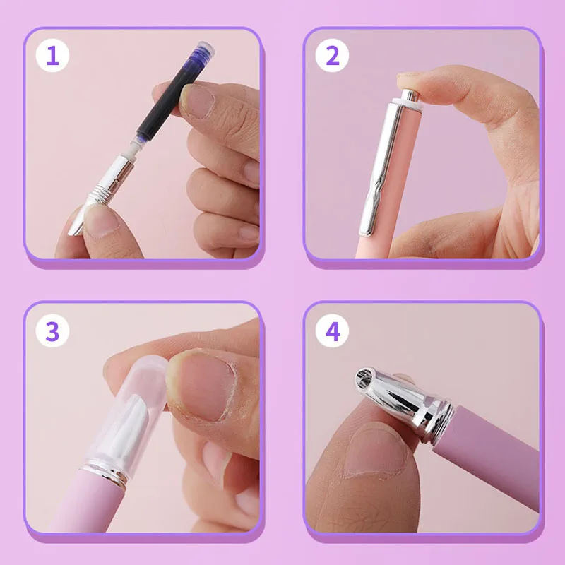 CHREN Press Type Retractable Fountain Pen Set - Image 3