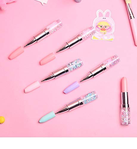 Cool Glitter Candy Color Lipstick Shape Gel Pen - Image 2