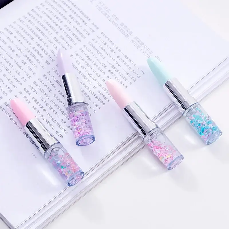 Cool Glitter Candy Color Lipstick Shape Gel Pen - Image 6