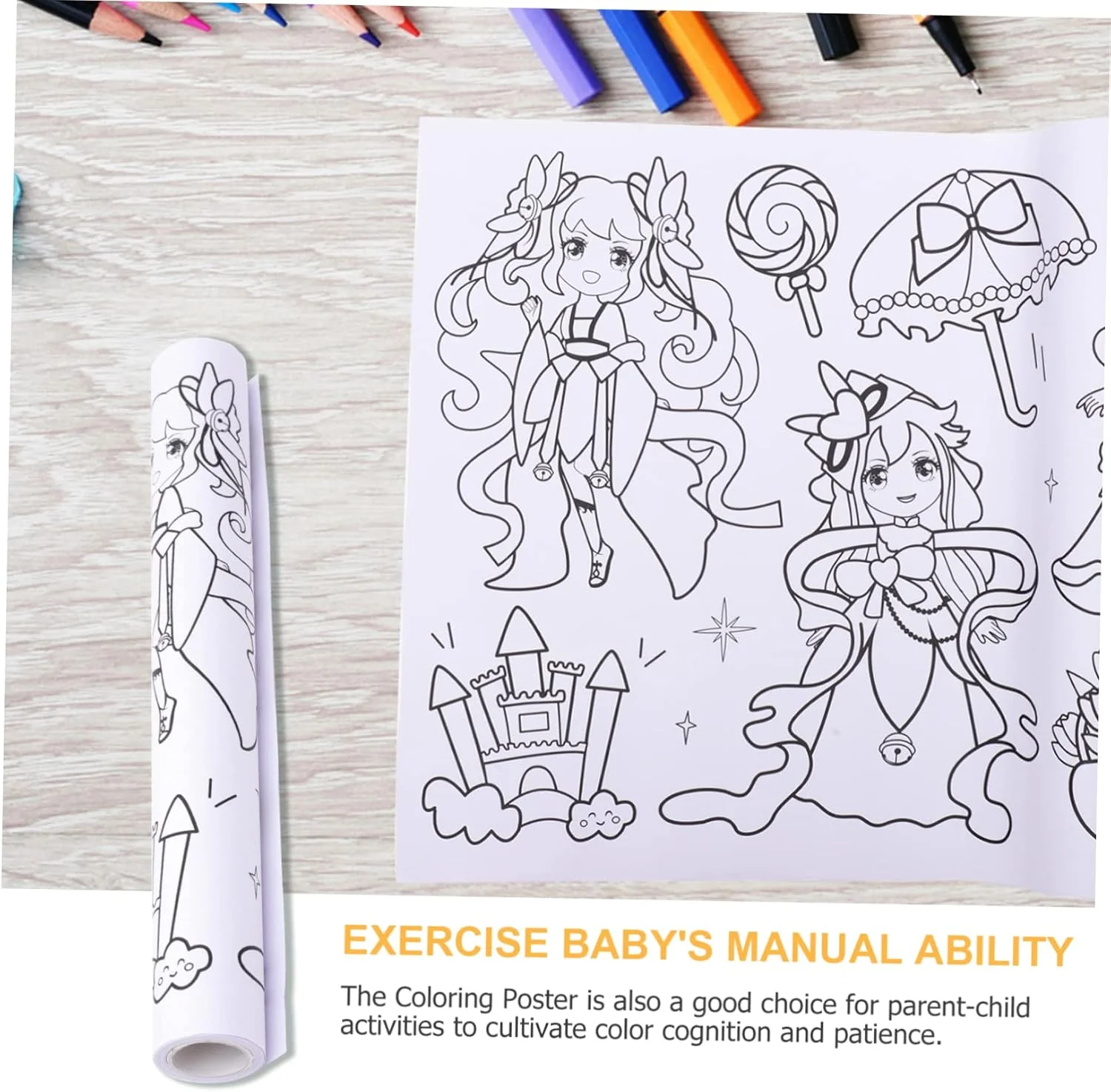 Craffiti Scroll for Children 300x3000mm Wall Sticker Drawing Roll | Reusable Graffiti Coloring Wall Paper for Kids (3+ Years) - Image 4