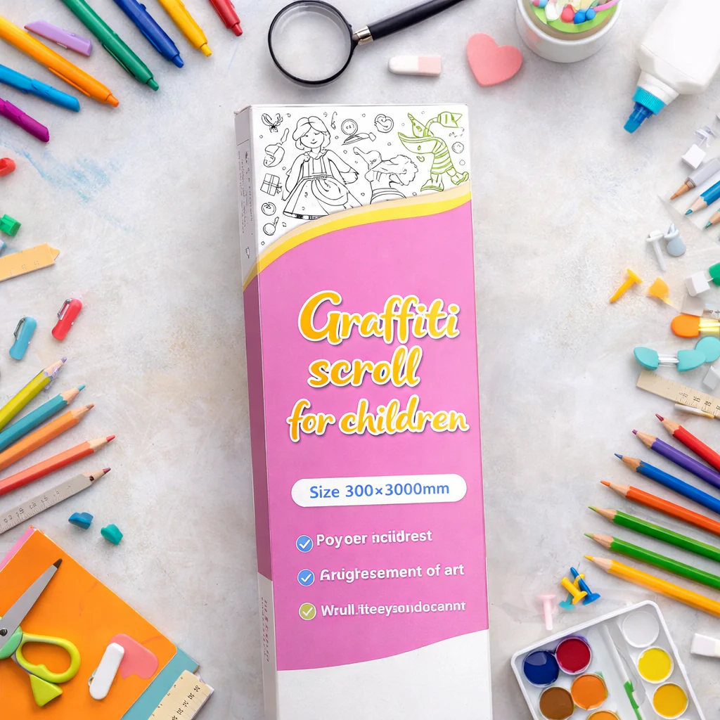 Craffiti Scroll for Children 300x3000mm Wall Sticker Drawing Roll | Reusable Graffiti Coloring Wall Paper for Kids (3+ Years) - Image 6