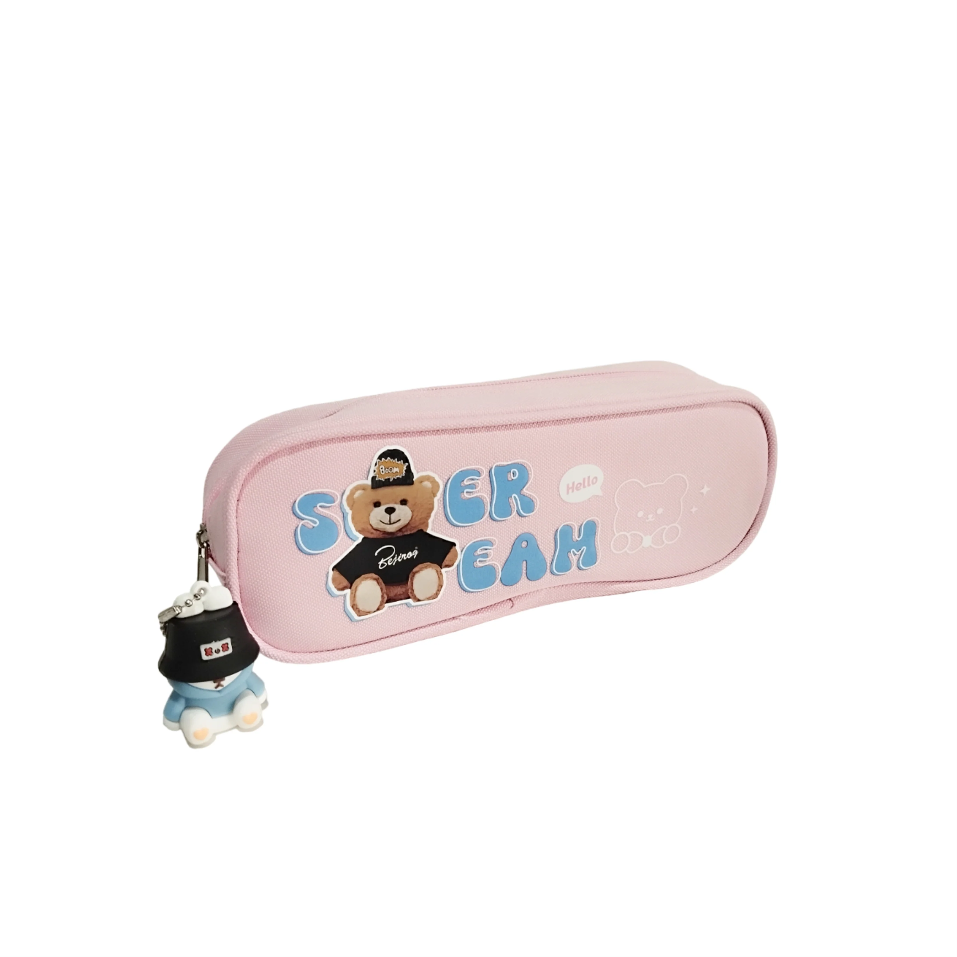Cute Cartoon Bear Geometry Pouch for Kids - Image 3