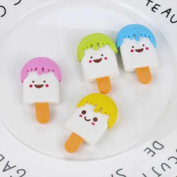 Cute Ice Cream Shape Rubber Pencil Erasers - Image 4