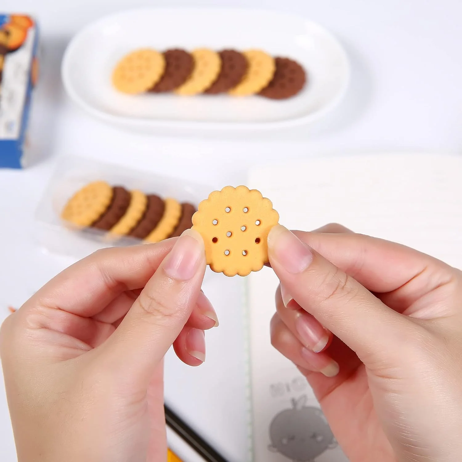 Cute Little Cookie Pencil Erasers for Kids Set of 6 - Image 7