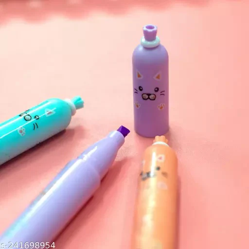 Cute Sausage Shape Cat Highlighter Set of 6 - Image 3