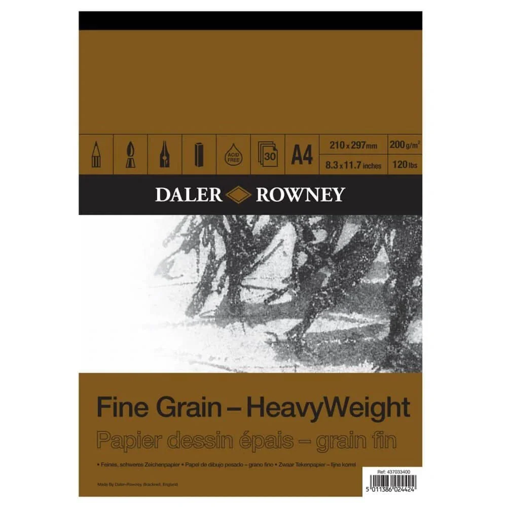 Daler Rowney Fine Grain Heavyweight Sketching & Drawing Pad - Image 3