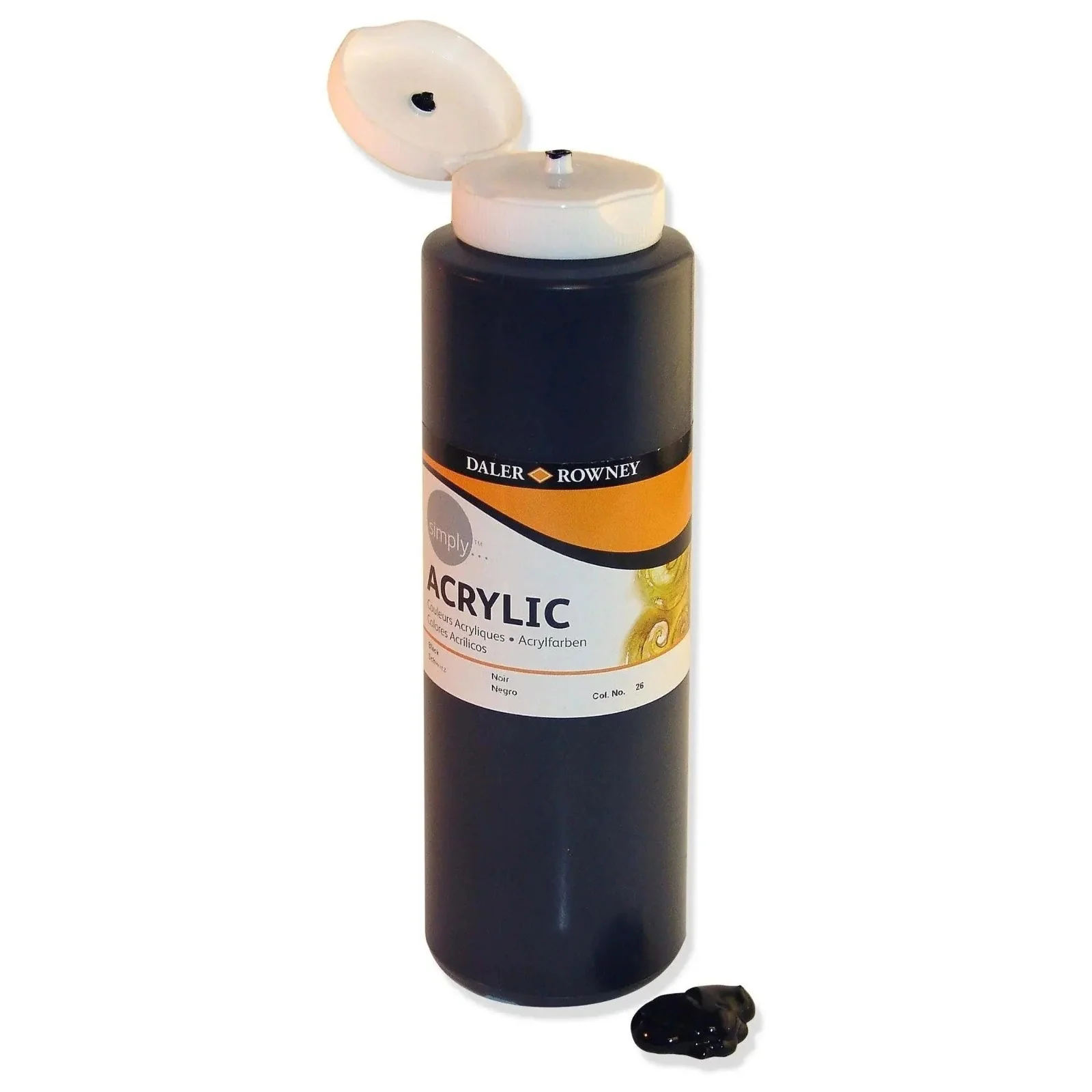 Daler Rowney Simply Acrylic Black Jar 750ml
