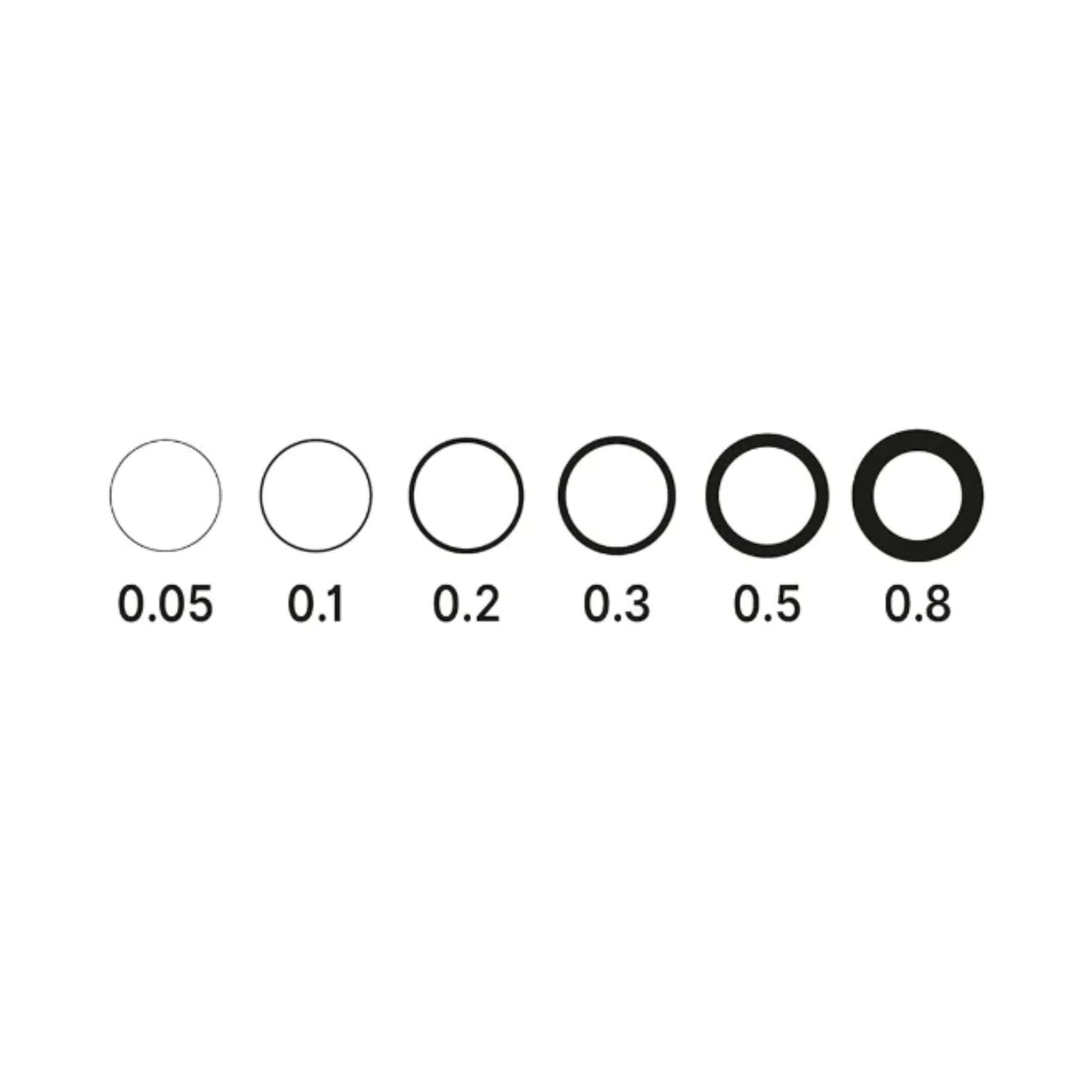 Daler Rowney Simply Black Fineliner Pen Set of 6 Pcs - Image 4