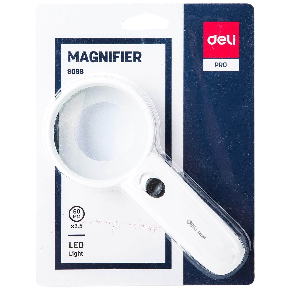 Deli Magnifying Glass 60mm with LED Light E9098 - Image 3