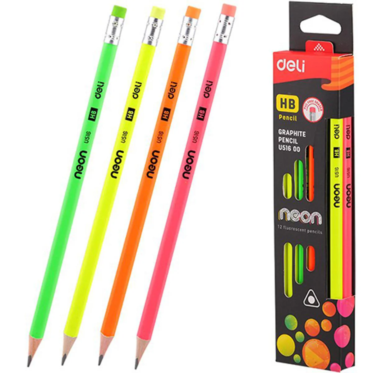 Deli Neon HB Graphite Pencil - Image 2