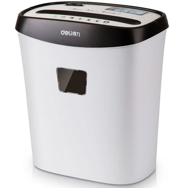 Deli Paper Shredder 6 Sheet White 9928 - Image 6