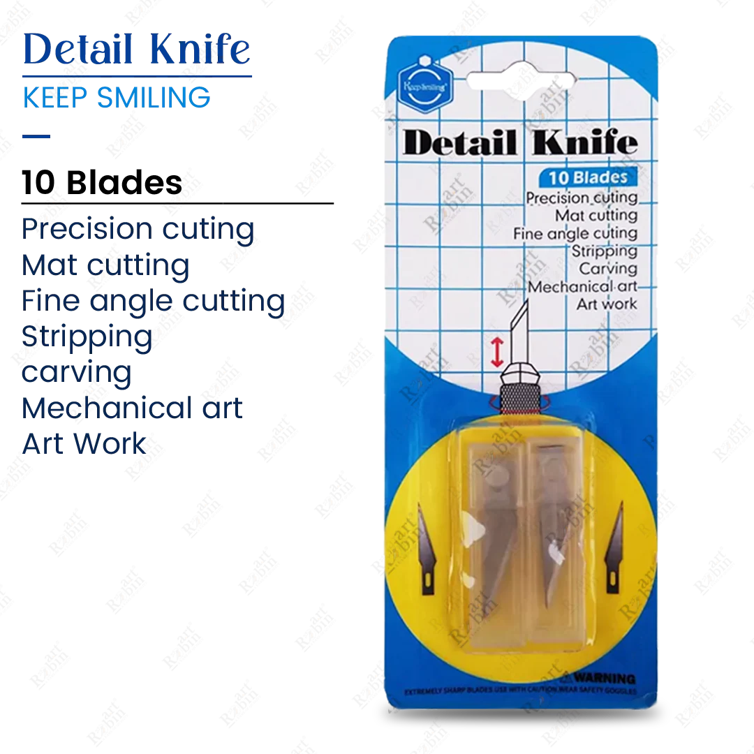 Detail Knife Cutter Blade (10Pcs) - keep smiling - Image 2