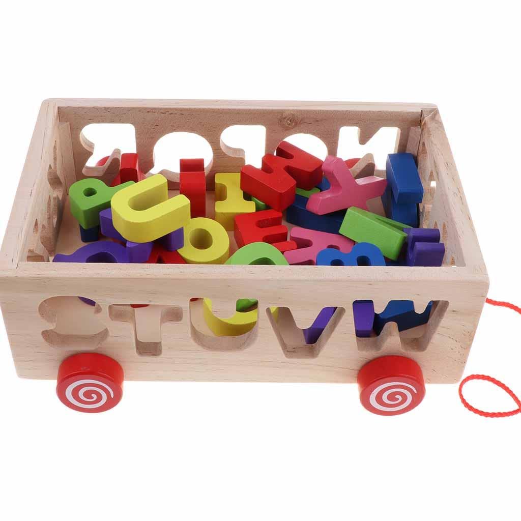 Digital Alphabet Pulling Car Wooden Box - Image 2
