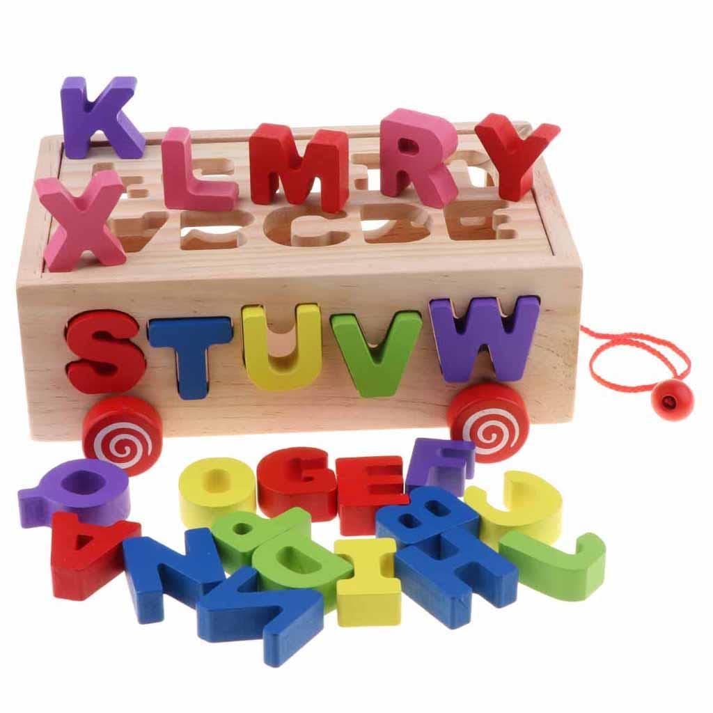 Digital Alphabet Pulling Car Wooden Box - Image 4