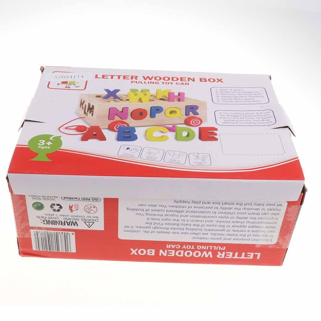 Digital Alphabet Pulling Car Wooden Box - Image 6