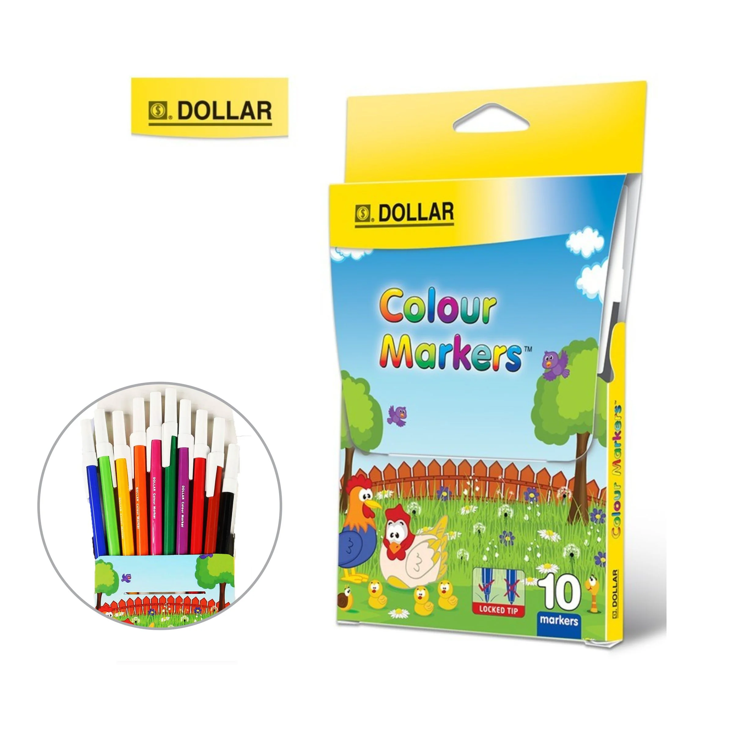 Dollar Colour Markers Pack of 10 - Image 4