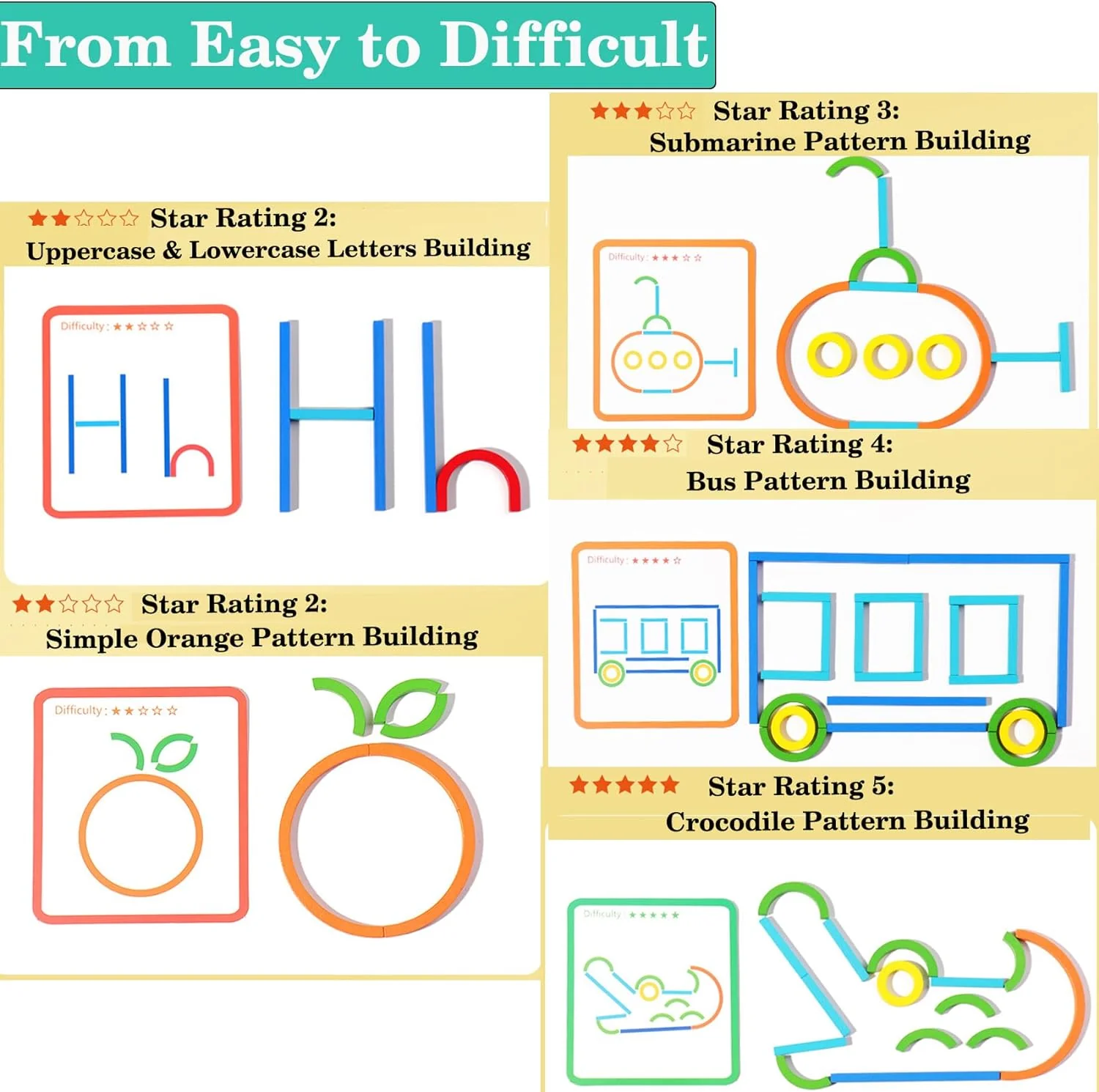 Early Learning Intelligence Developmen Creative Sticks & Rings Puzzle - Image 2