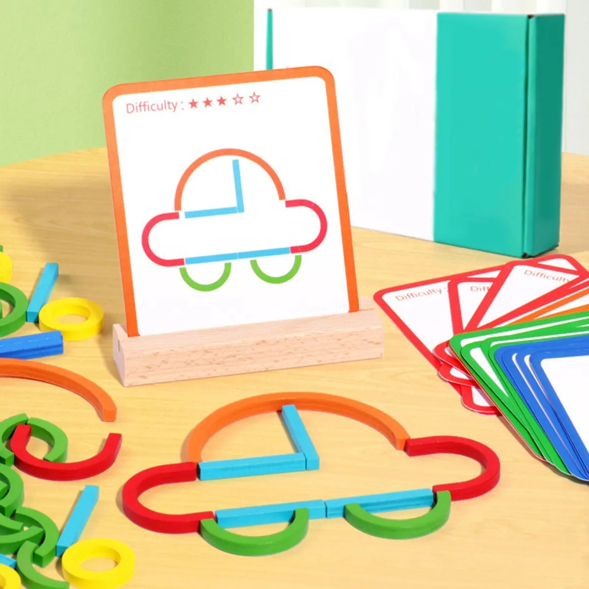 Early Learning Intelligence Developmen Creative Sticks & Rings Puzzle - Image 3