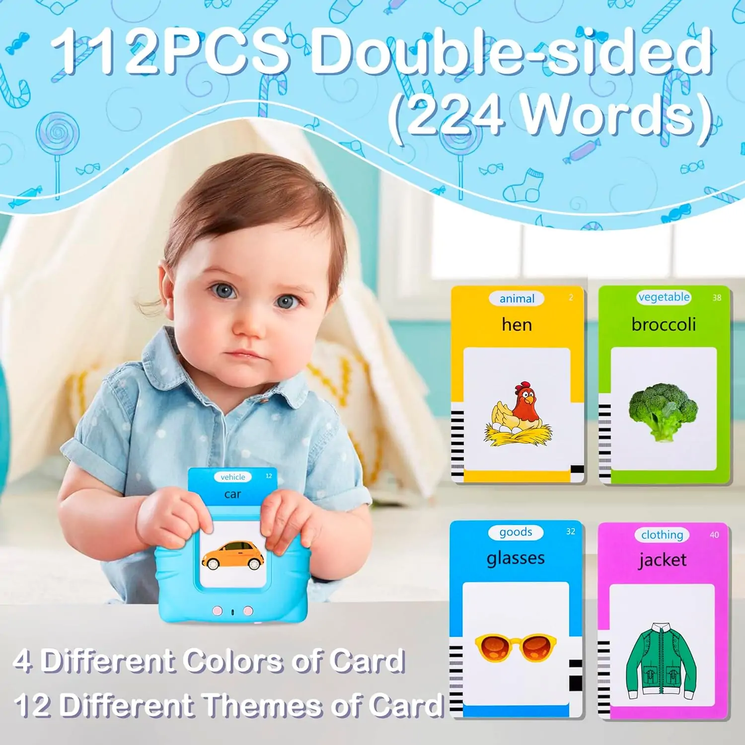 Early Learning Talking Educational Flash Cards - Image 3