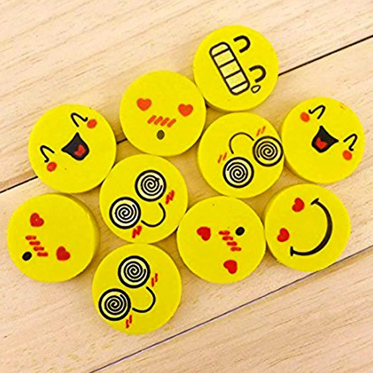 Emoji Eraser Lovely Smiling Face Cute Rubber for kids Pack of 4 - Image 4