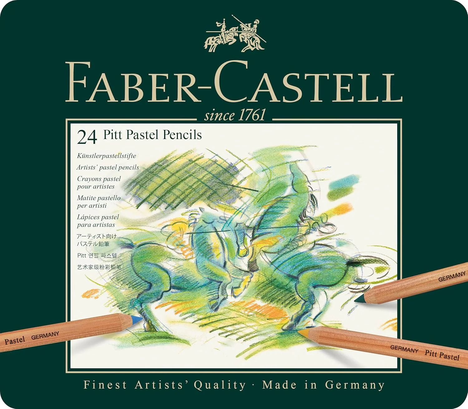 Faber-Castel Pitt Pastel Pencils in A Metal Tin FC112124 (24 Pack) - Image 4