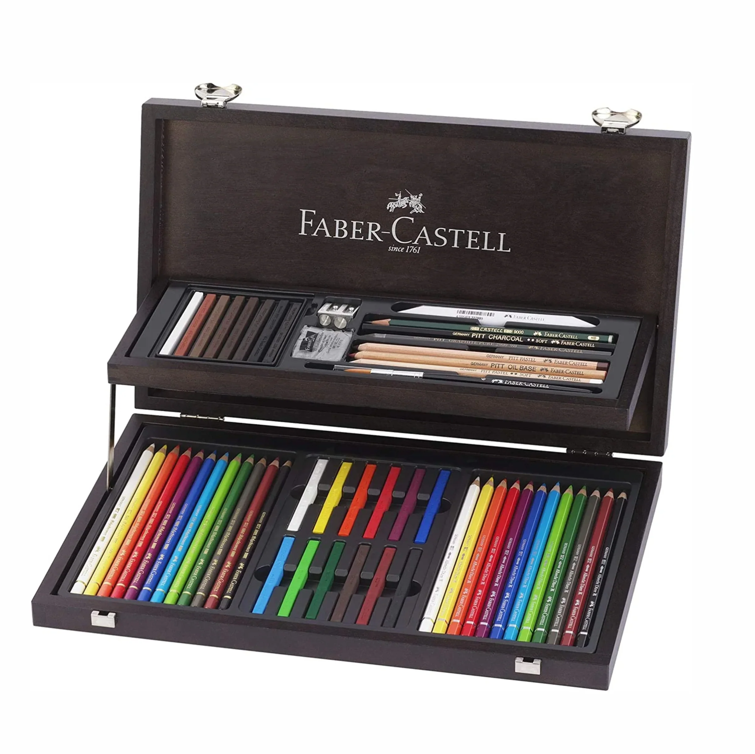 Faber Castell Art & Graphic Compendium Wooden Case 53pcs (This item is in stock. If you’d like to order, please contact us on WhatsApp. Orders are placed there, and payment must be made in advance)