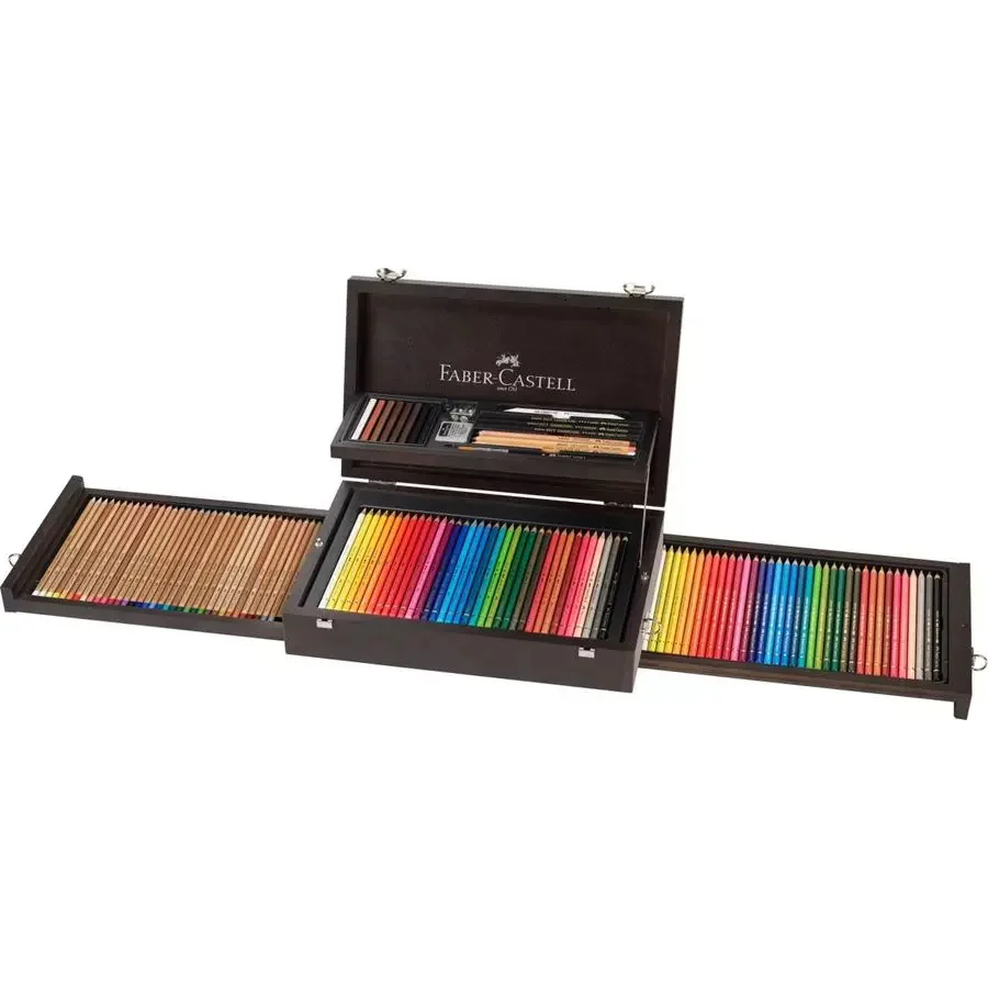 Faber Castell Art & Graphic Compendium Wooden Case Set Of 125 Pieces (This item is in stock. If you’d like to order, please contact us on WhatsApp. Orders are placed there, and payment must be made in advance)