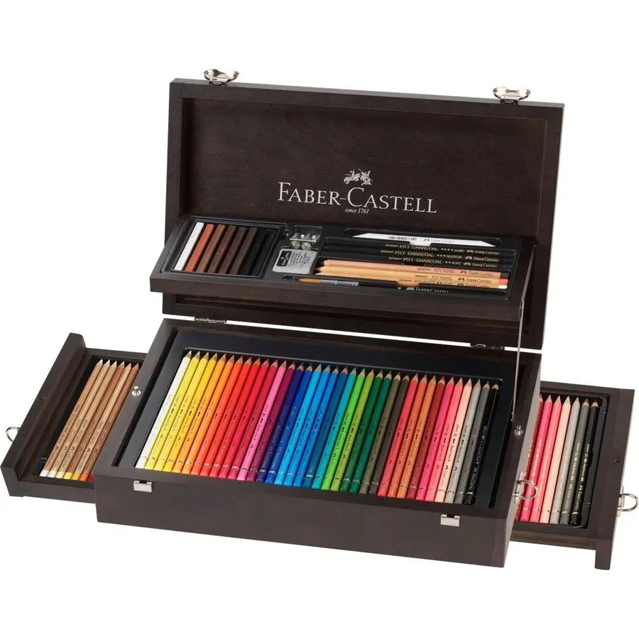 Faber Castell Art & Graphic Compendium Wooden Case Set Of 125 Pieces (This item is in stock. If you’d like to order, please contact us on WhatsApp. Orders are placed there, and payment must be made in advance) - Image 2