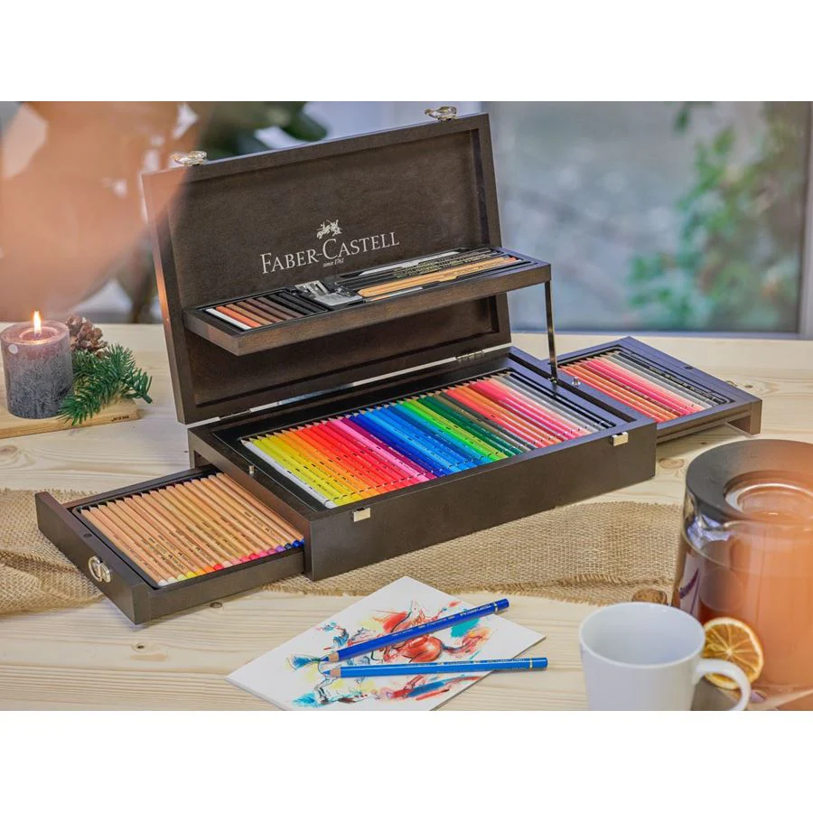 Faber Castell Art & Graphic Compendium Wooden Case Set Of 125 Pieces (This item is in stock. If you’d like to order, please contact us on WhatsApp. Orders are placed there, and payment must be made in advance) - Image 3
