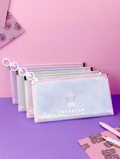 Fancy Geometry Pouch Transparent Mate A6 1pc - Image 5
