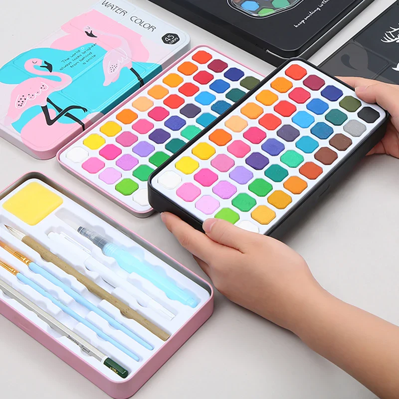Flamingo Solid Watercolor Paint Set 45 Pcs - Image 2