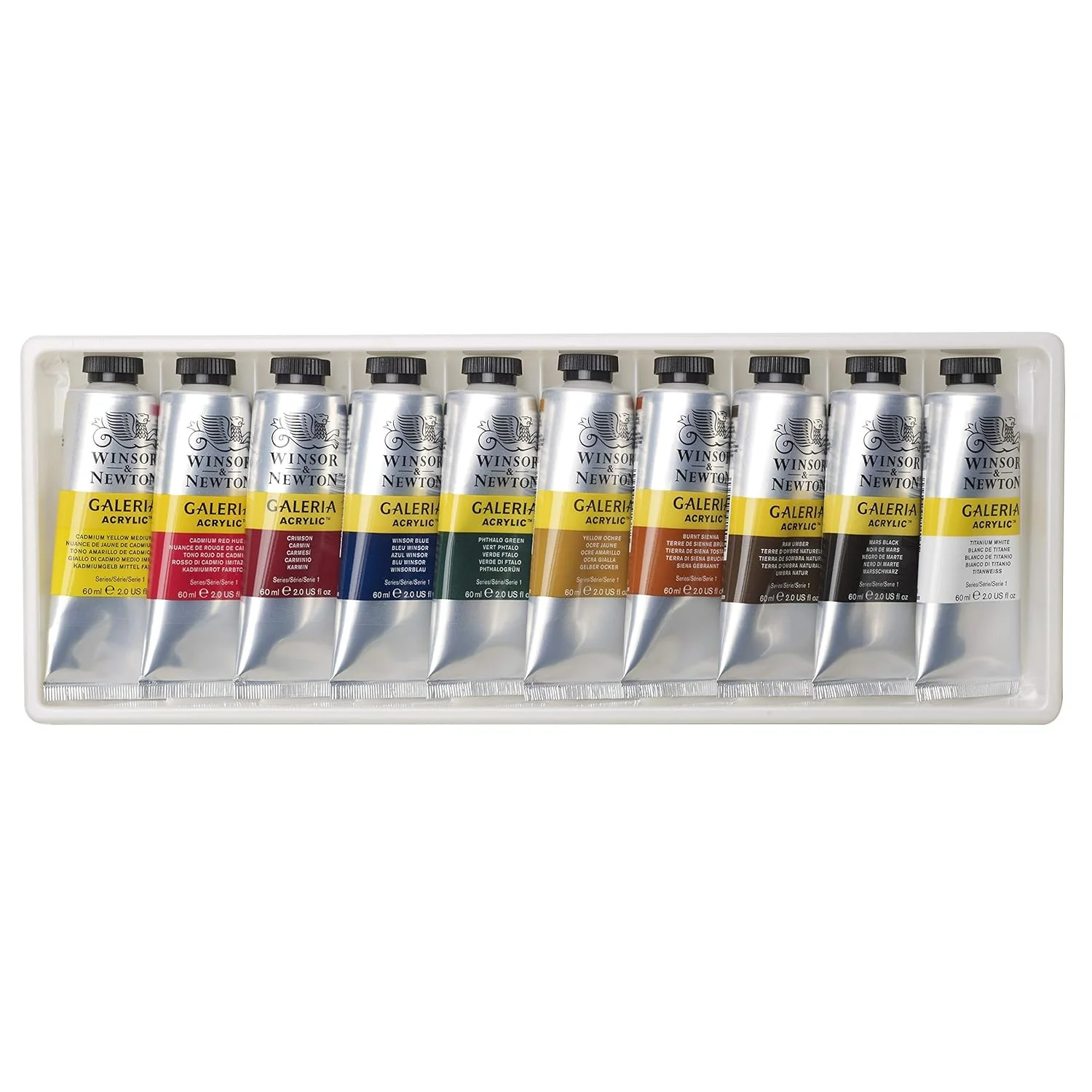 Winsor & Newton Galeria Acrylic Paints 10x60ml Tube Set - Image 4