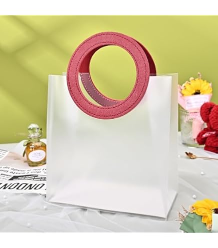Gift Bag Plastic Small with Handle Grip – Transparent (22x15x6cm) 3pcs - Image 3