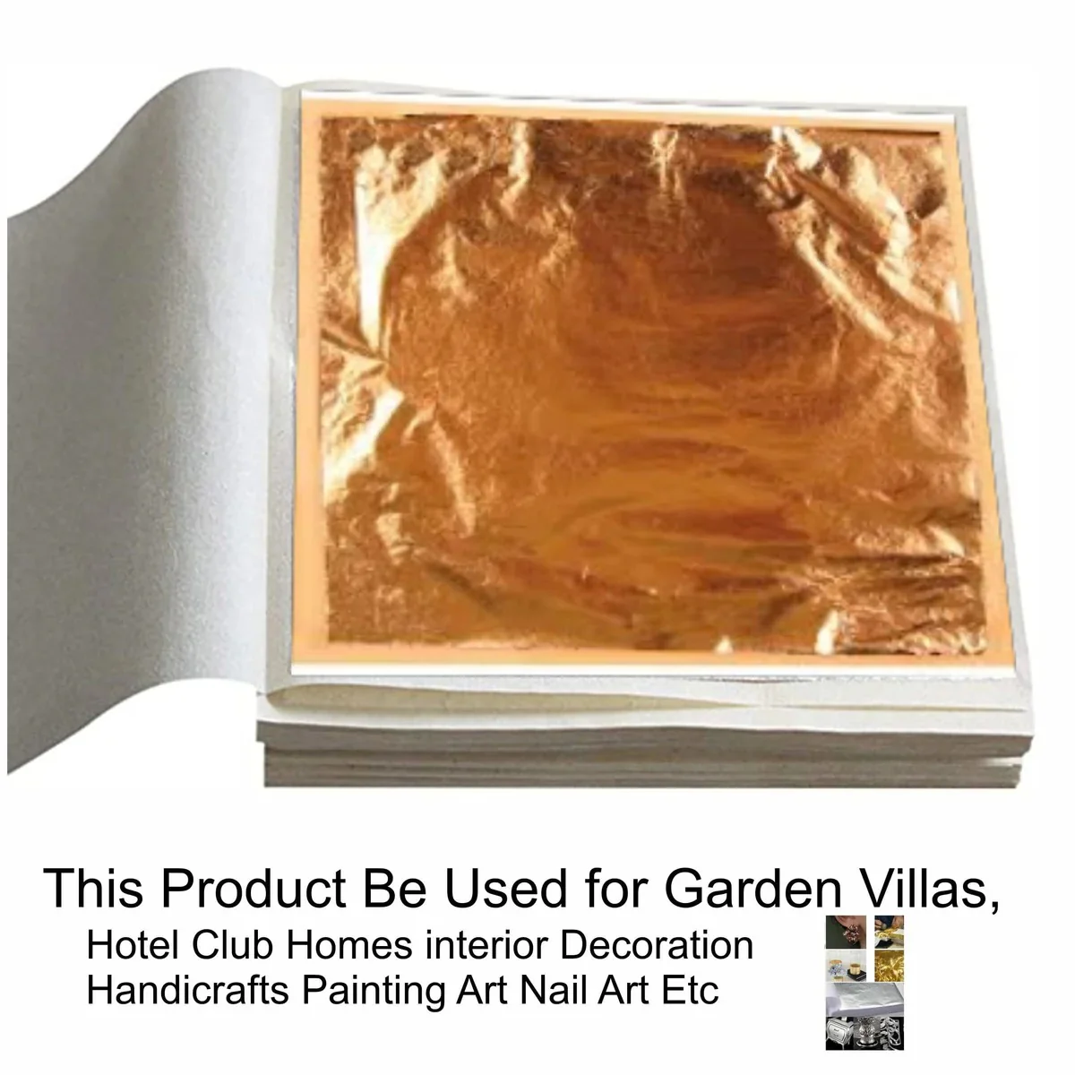 Gold Leaf 14cm X 14cm Pack of 100 - Image 3