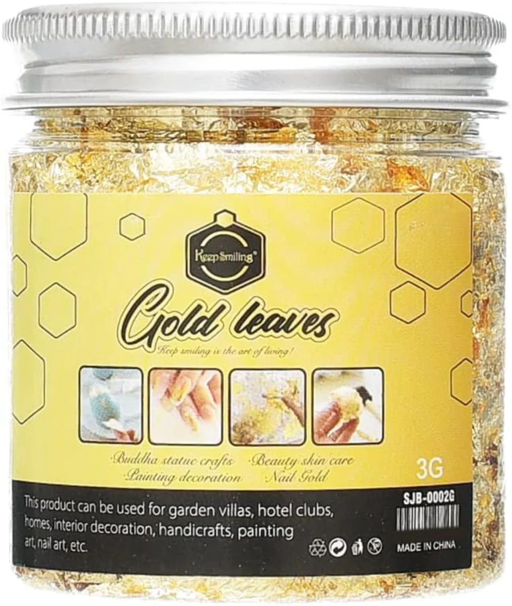 Gold Leaf Jar Golden keep smiling